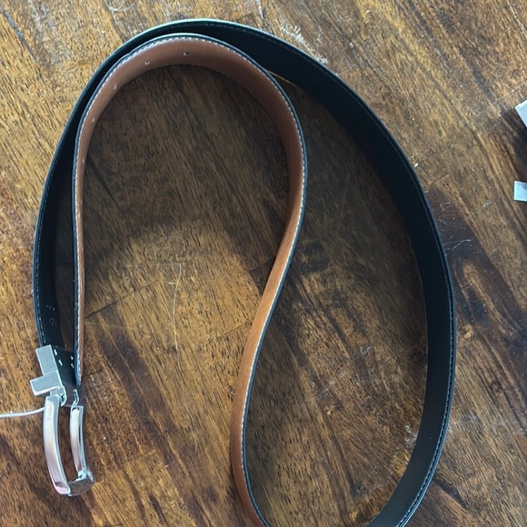 Steve Madden Tan Leather Belt with Silver Buckle - Picture 9 of 9